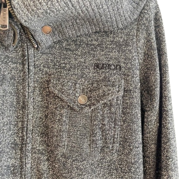 Burton Gray Heathered Zip-Up Hoodie - Size XS - Picture 3 of 4